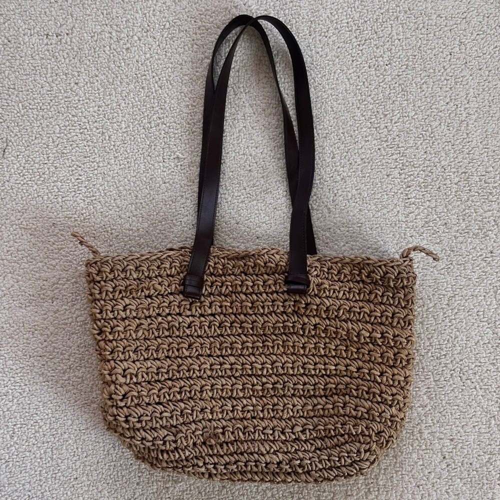 Chic Tan Woven summer beachy vacations Tote Bag